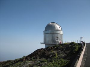 Picture of NOT telescope against a blue sky