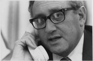 Henry Kissinger on the phone, April 1975.