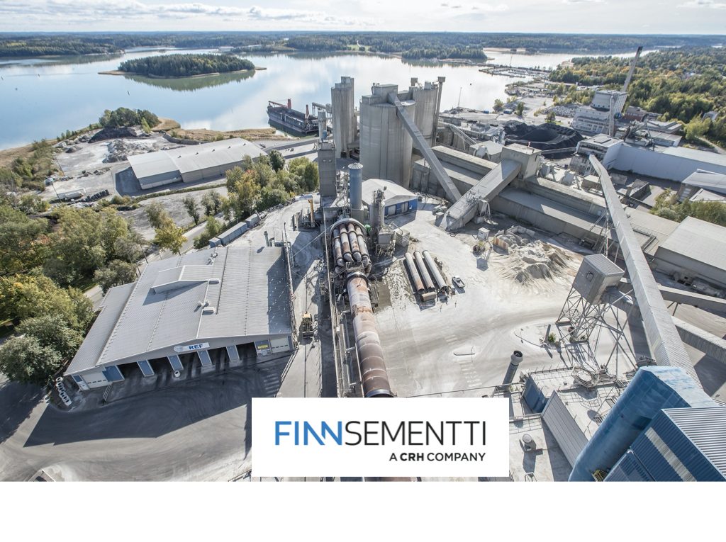 Aereal view of Finnisementti plant in Pargas