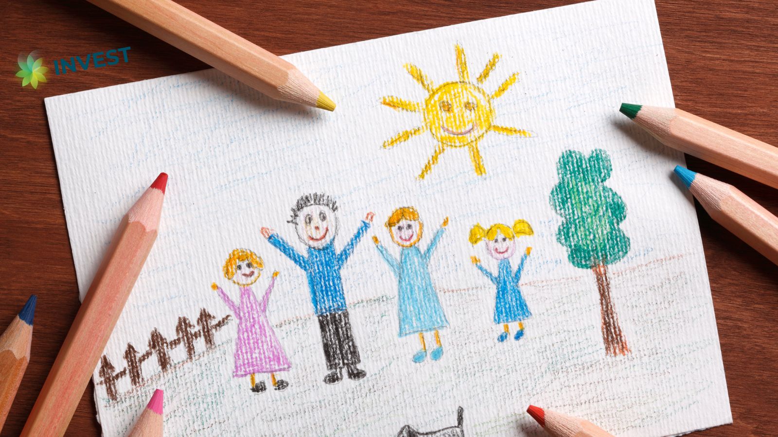 Lapsen piirros perheestä