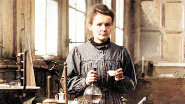 Marie Curie in her lab
