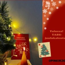 Jouluinen kuva, jossa kerrotaan tulevasta TARU-joulukalenterista