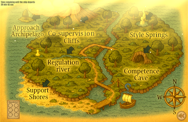 Yliopistopedagogiikan pelin alkuvalikko.