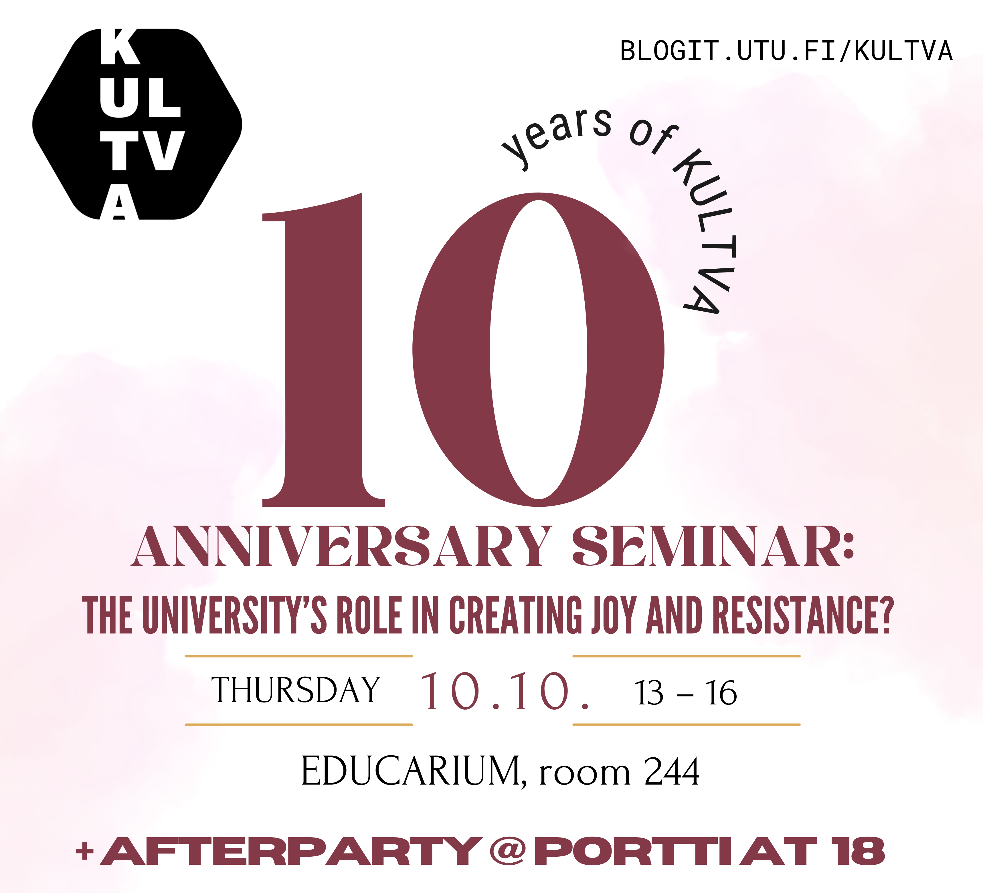 10 YEARS OF KULTVA anniversary seminar October 10th