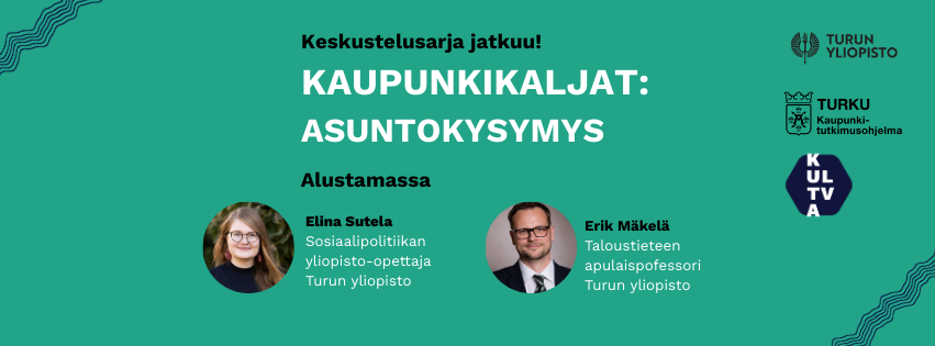 Kaupunkikaljat -keskustelusarja jatkuu to 26.3.2026 aiheella ”Asuntokysymys”