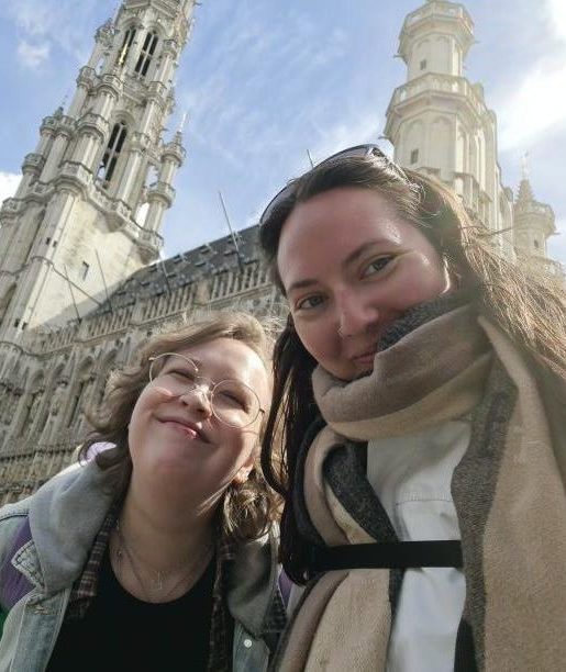 Opiskelijalähettiläät Ella ja Petra, Petran ottama selfie Brysselissä