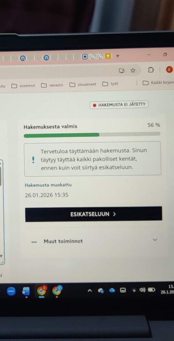 Kuntarekryn hakemuksesta kuva.