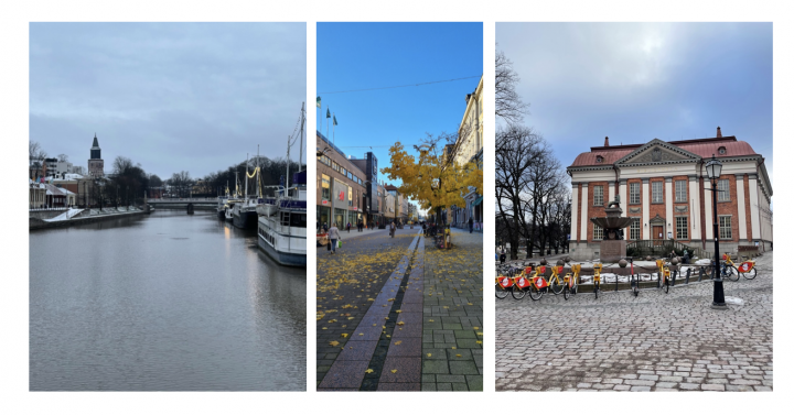 Views of Turku during different seasons. 