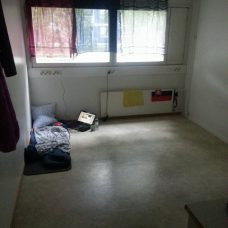 A scarcely furnished student apartment