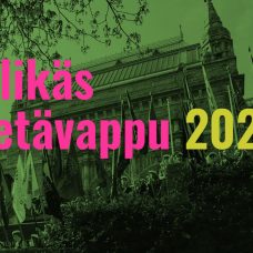 Kuvituskuvassa teksti "Tyylikäs etävappu 2020" ja taustalla Turun Taidemuseonmäki.